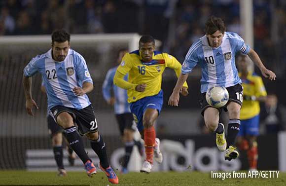 2014 World Cup Qualifying Round :  Argentina 4 – 0 Ecuador