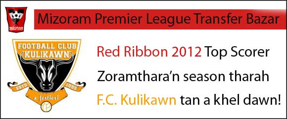 MPL Transfer Bazar : F.C. Kulikawn an awm mai mai lo – Red Ribbon Top Scorer Zoramthara an la!