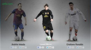 UEFA Player Of The Year Shortlist-ah Messi, Ronaldo leh Iniesta :